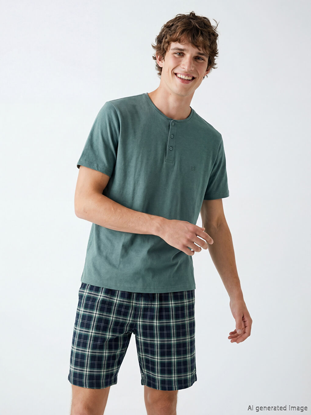 Ensemble pyjama court homme coupe régulière-1
