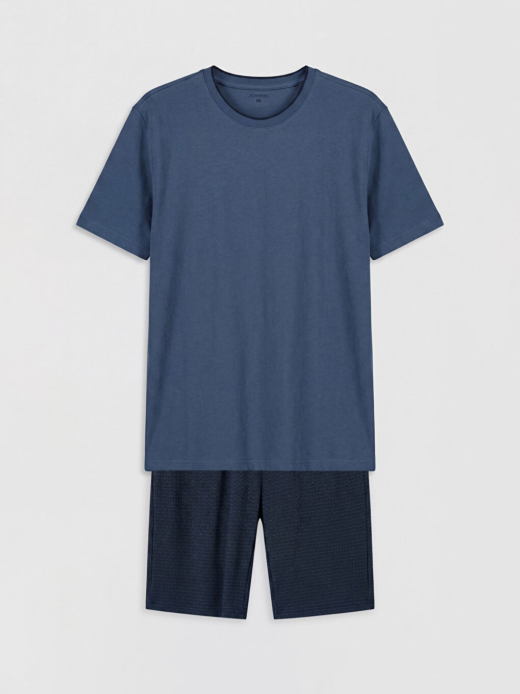 Lacivert Regular Fit Erkek Şortlu Pijama Takımı