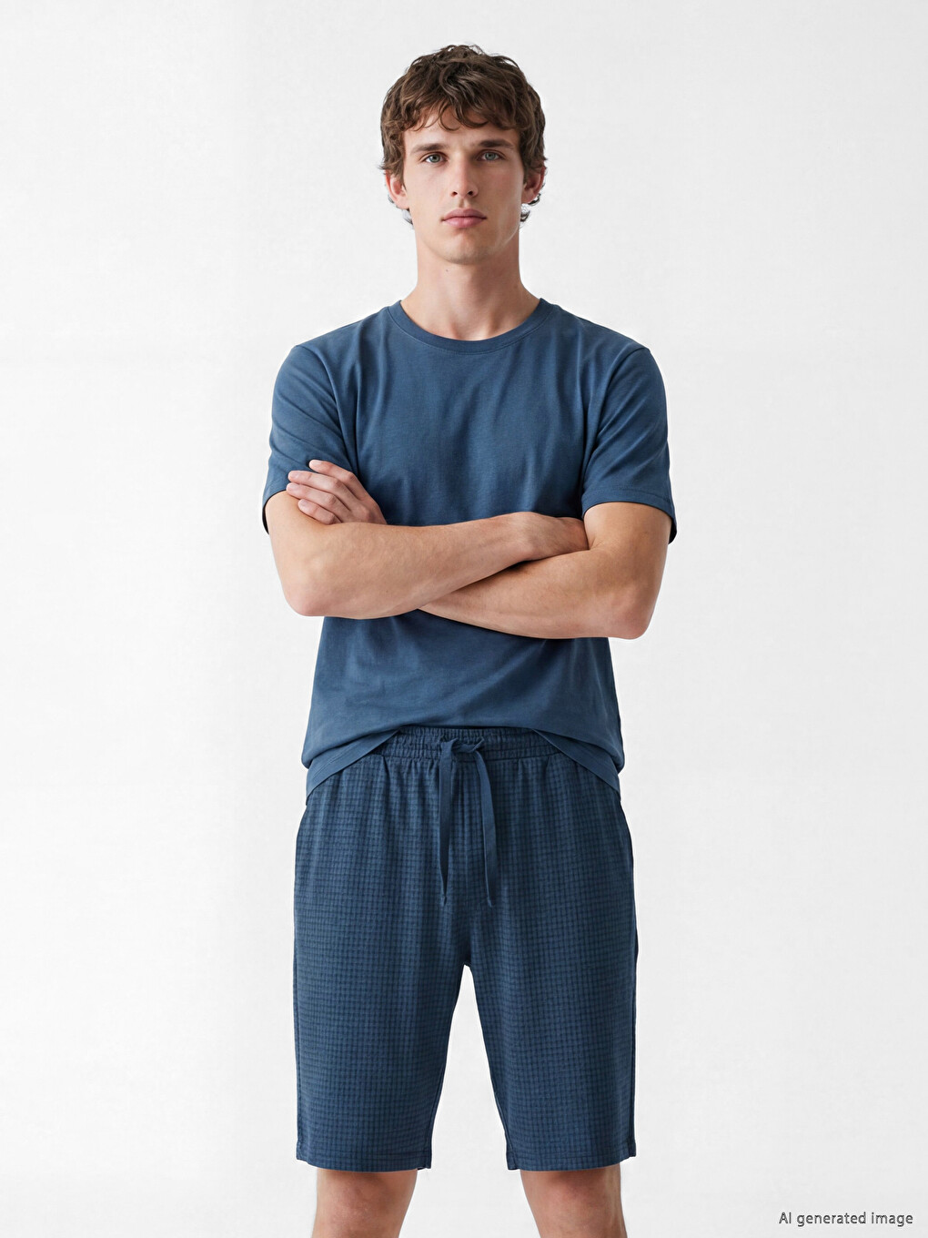 Regular Fit Men's Shortie Pyjamas Set-1