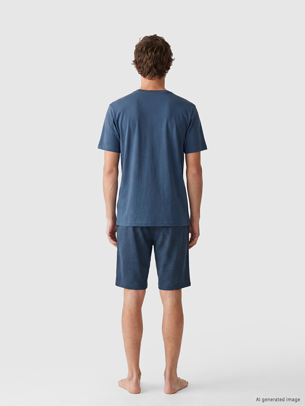 Regular Fit Men's Shortie Pyjamas Set-3