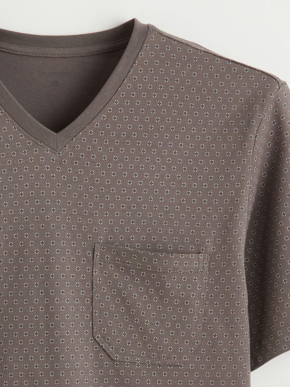 V Neck Printed Men's Shortie Pyjamas Set-6