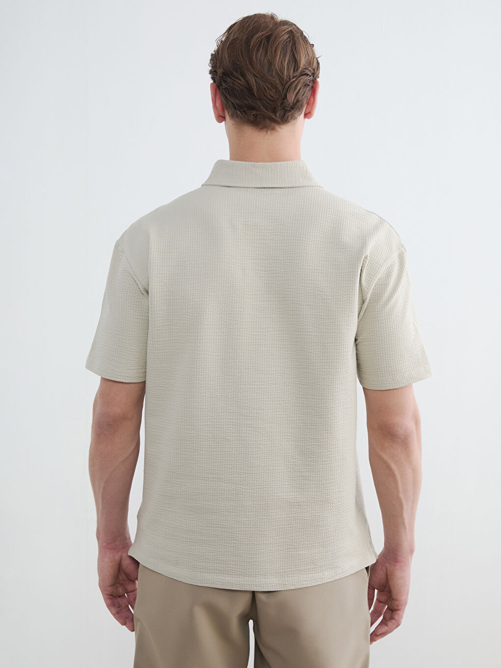 Polo Collar Men's T-Shirt-3