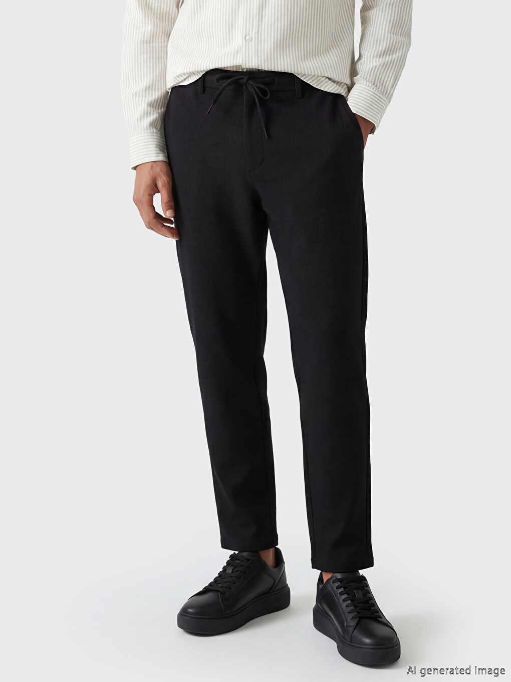 Regular Fit Waffle Men's Sweatpants-1