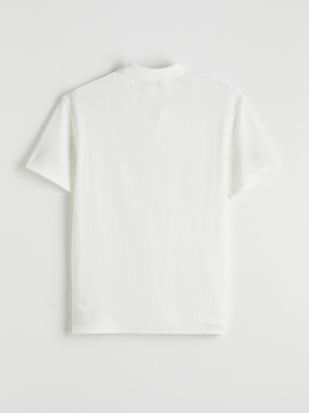T-shirt à col polo côtelé coupe standard pour homme-4