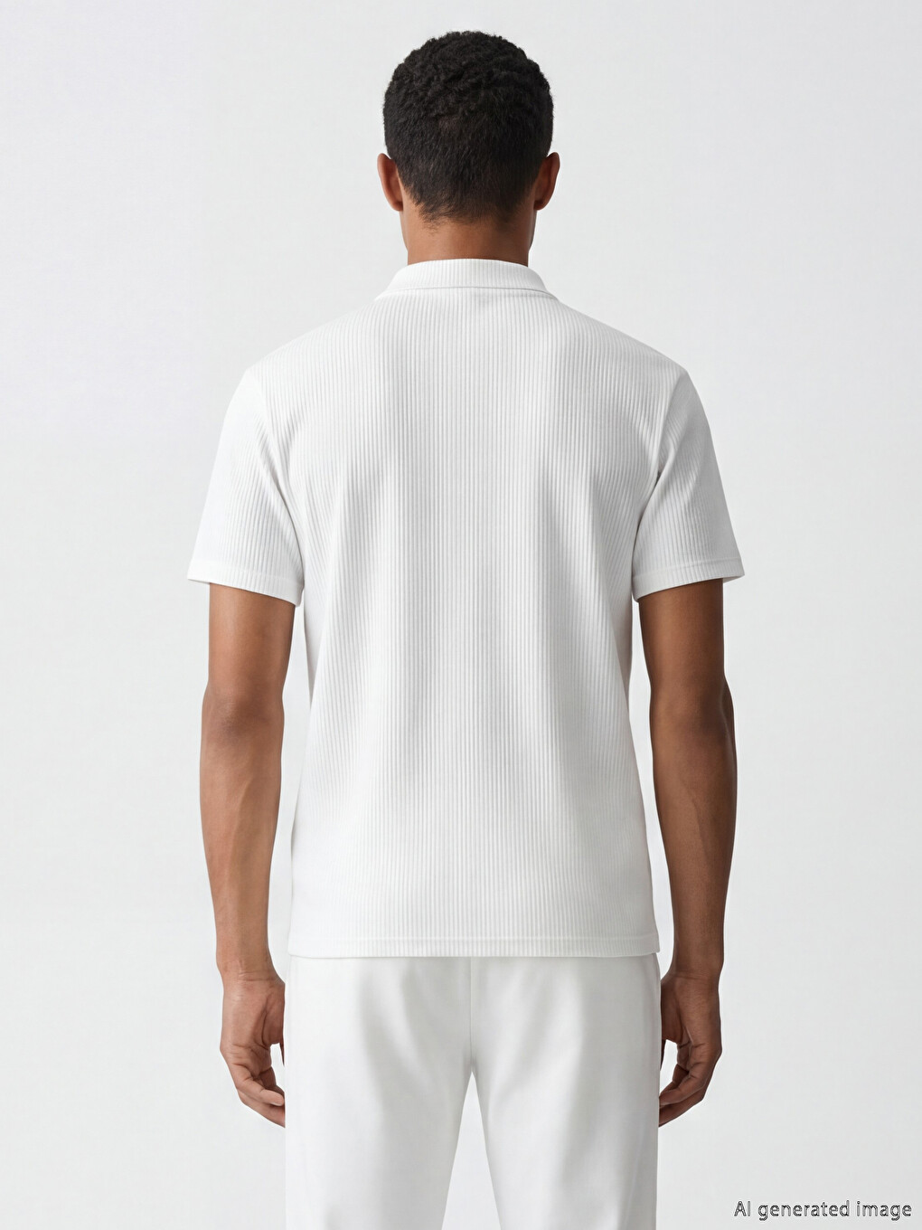 T-shirt à col polo côtelé coupe standard pour homme-2