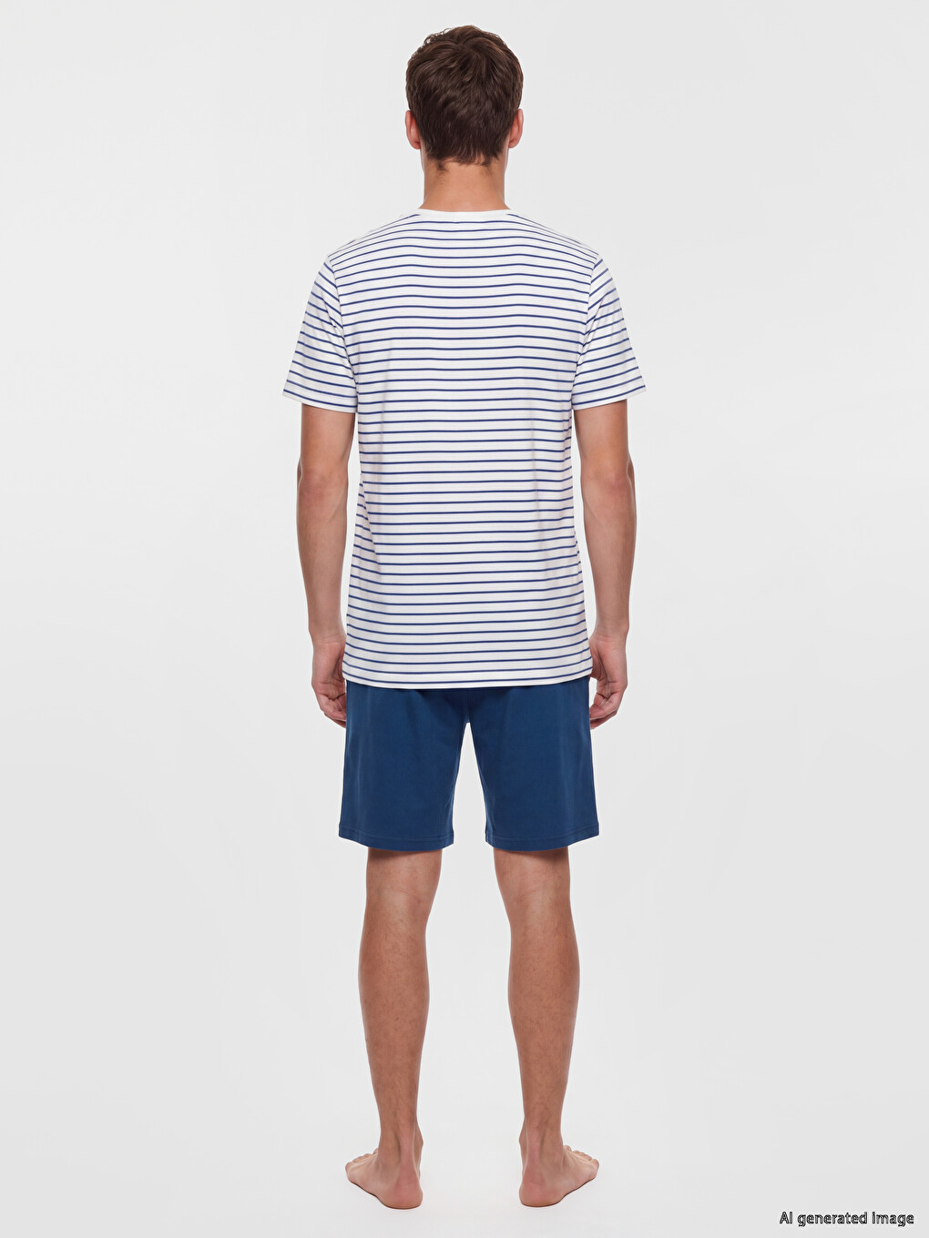 Regular Fit Striped Men's Pyjamas Set-3
