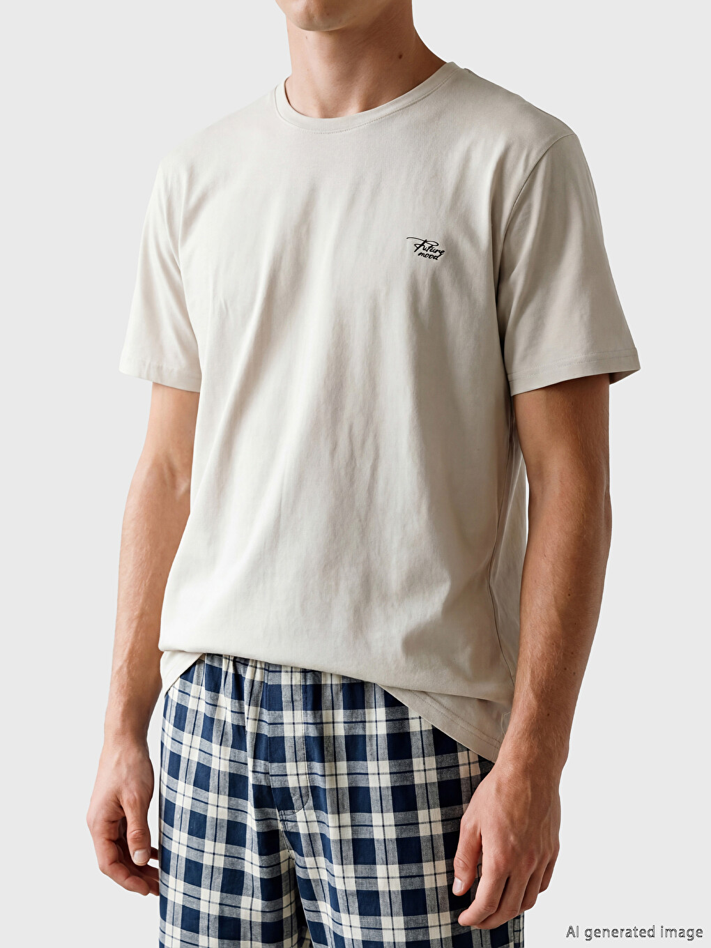 Regular Fit Plaid Men's Pyjamas Set-2