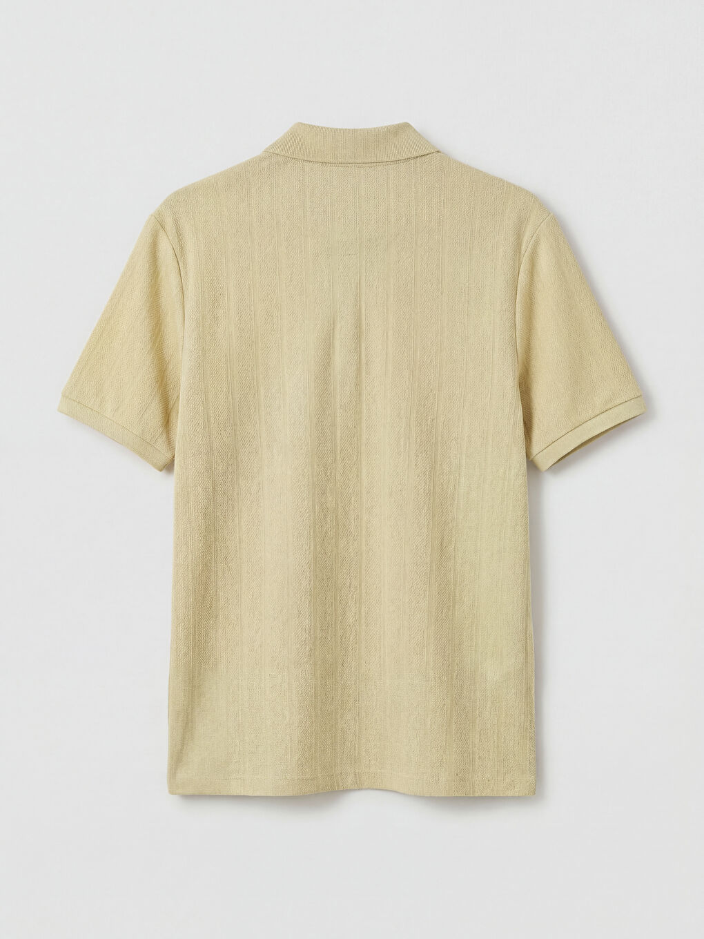 Sarı Polo Yaka Erkek Penye Tişört-1