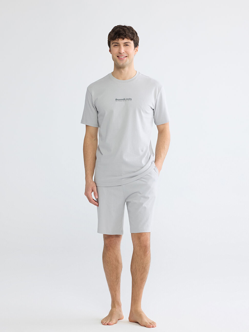 Printed Men's Shortie Pyjamas Set