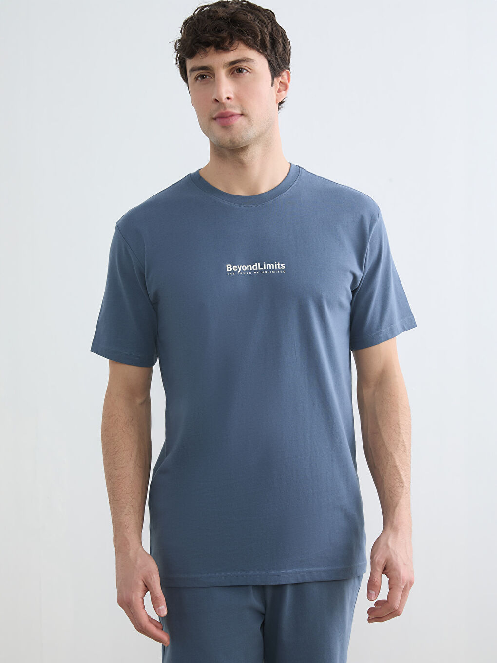 Man BLUE Shortie Pyjama Set-1