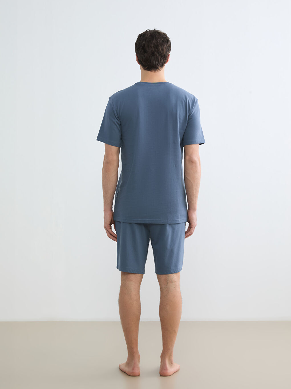 Man BLUE Shortie Pyjama Set-3