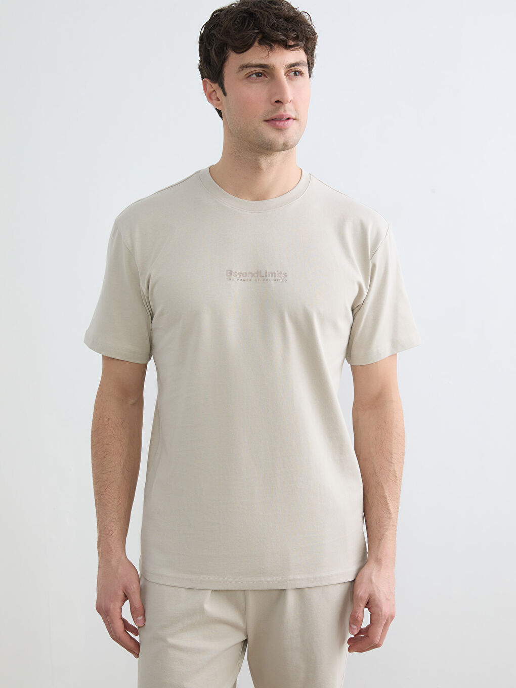 Ensemble pyjama court BEIGE Homme-1