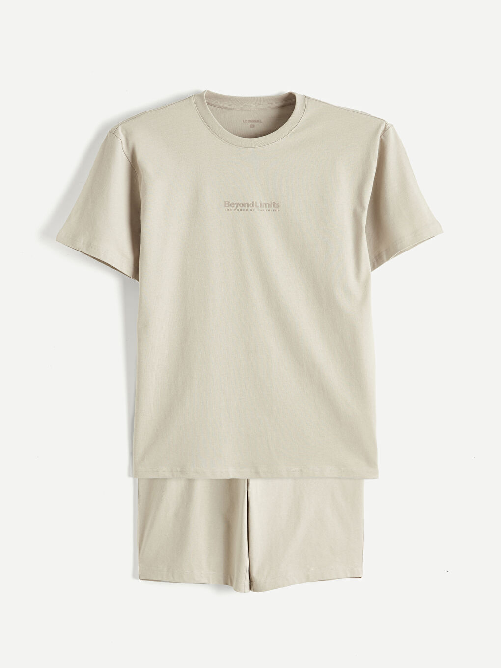Ensemble pyjama court BEIGE Homme-4