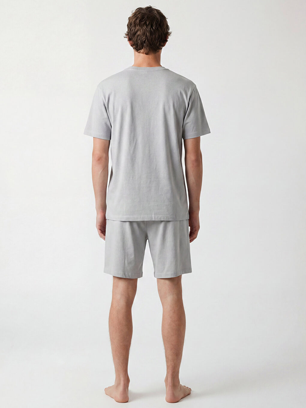 طقم بيجامة قصيرة مطبوعة للرجال-8