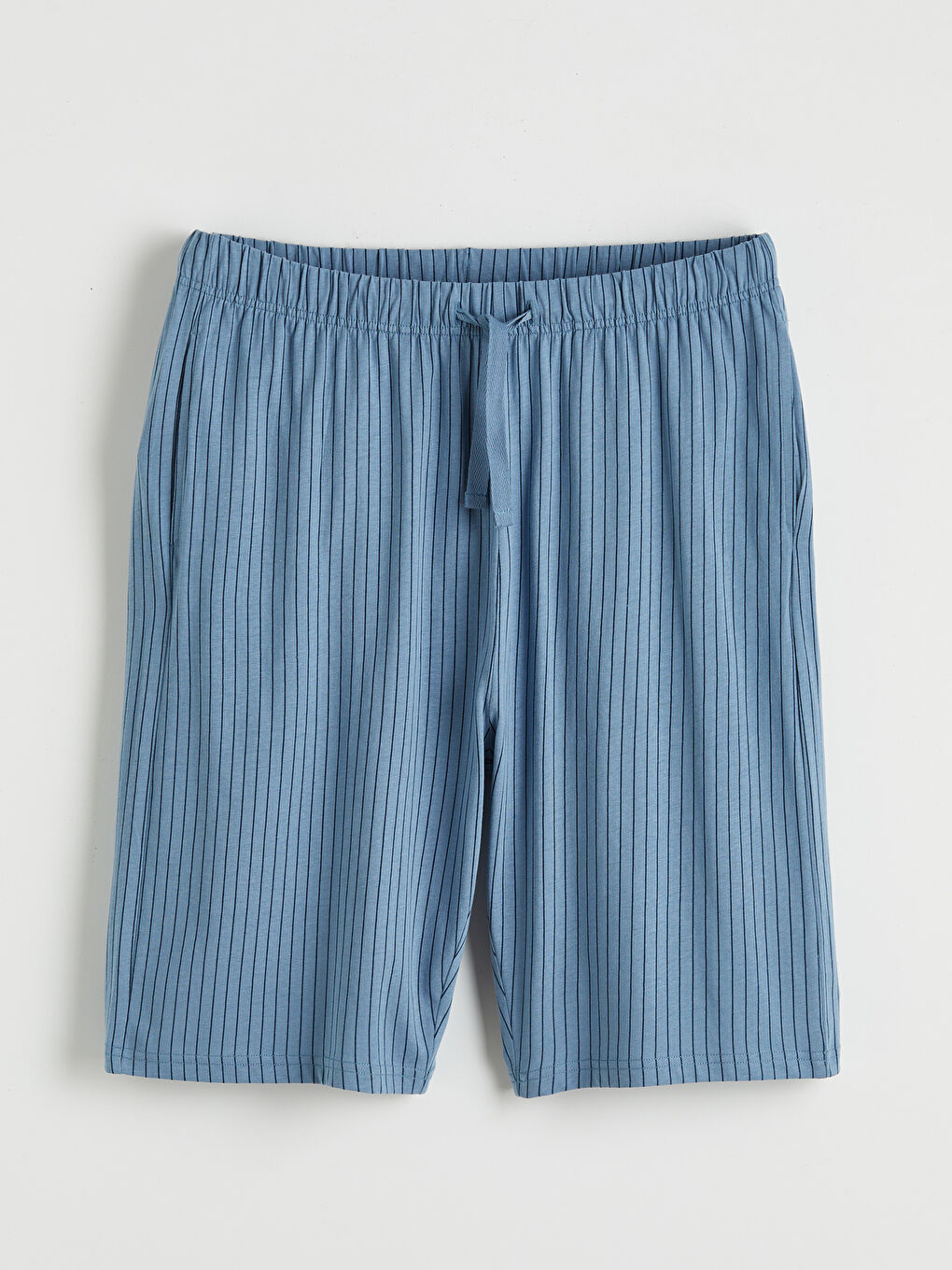 Mavi Standart Kalıp Erkek Şortlu Pijama Takımı-7