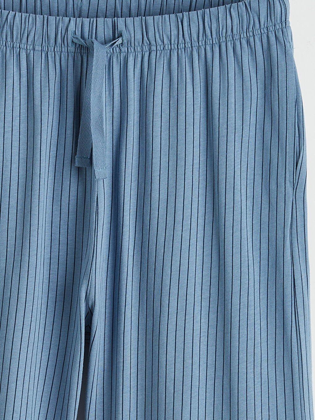 Mavi Standart Kalıp Erkek Şortlu Pijama Takımı-10