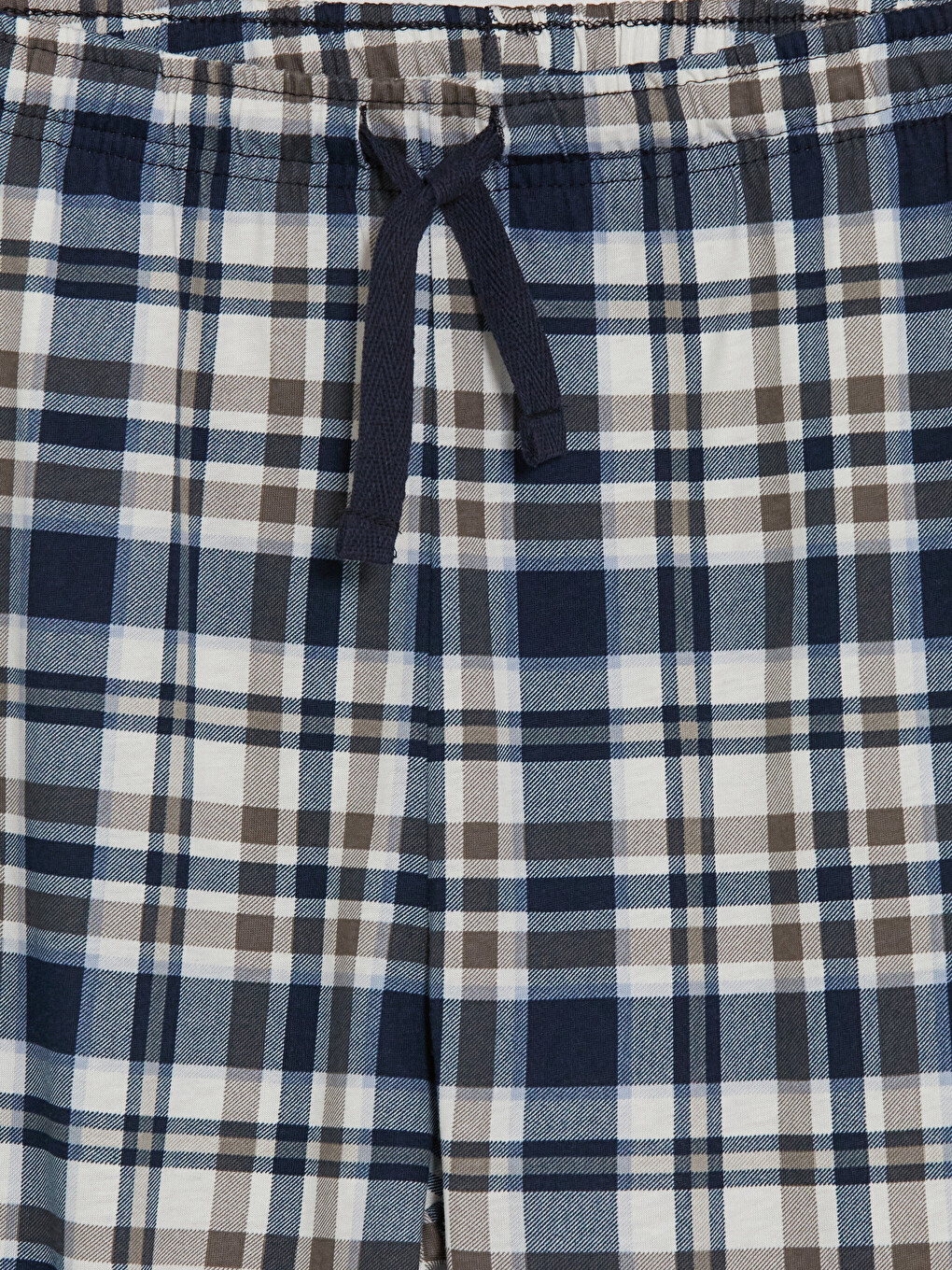 Kahverengi Regular Fit Ekose Erkek Pijama Alt-2