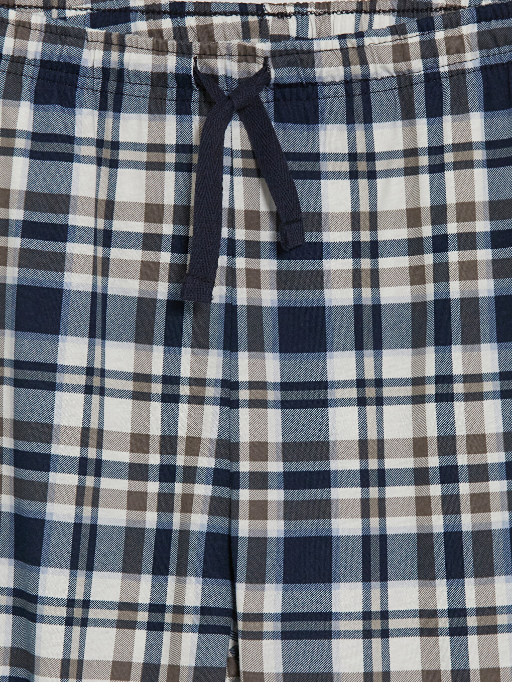 Kahverengi Regular Fit Ekose Erkek Pijama Takımı-6
