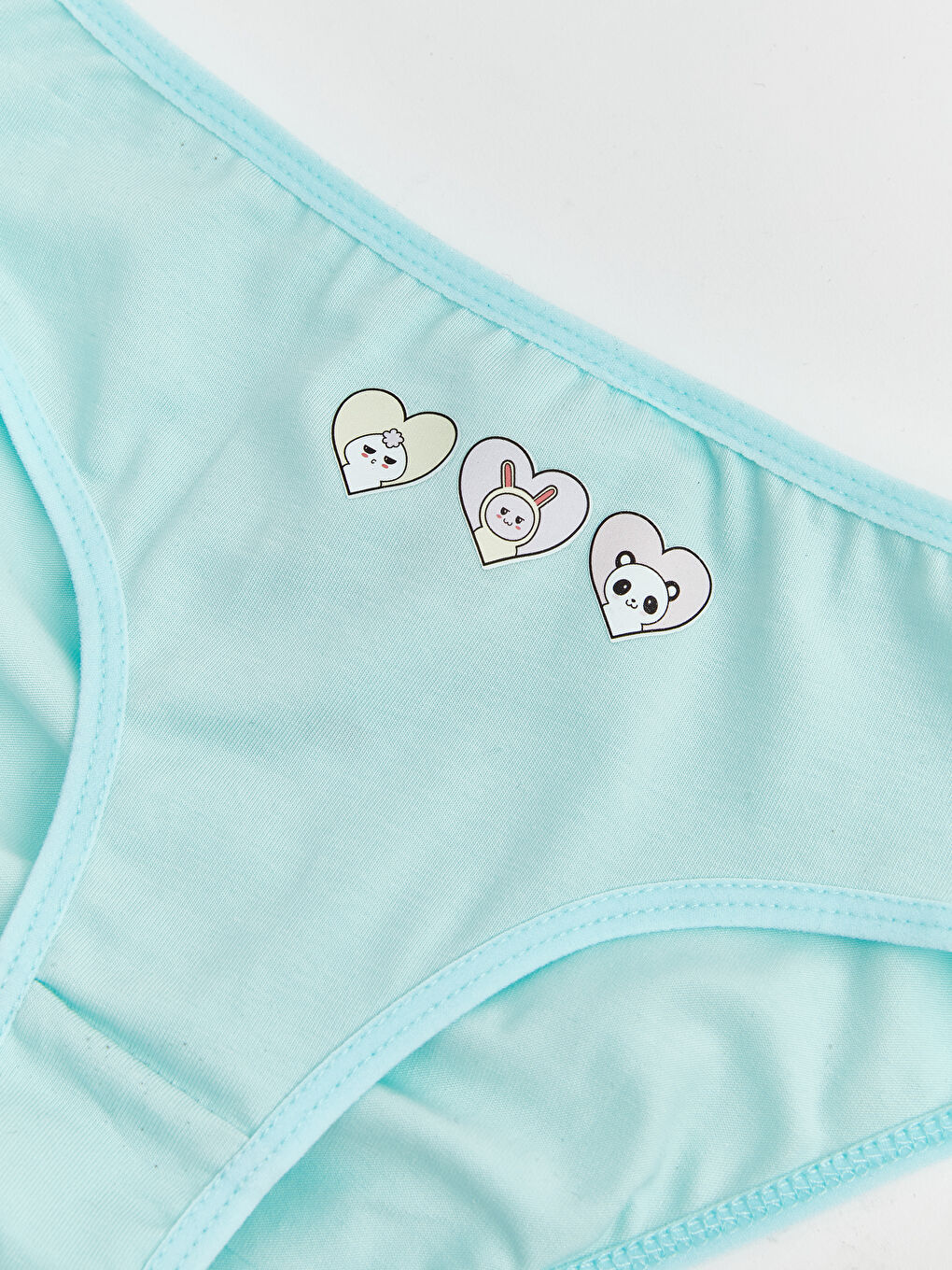 Turkuaz Baskılı Kız Çocuk Külot-1