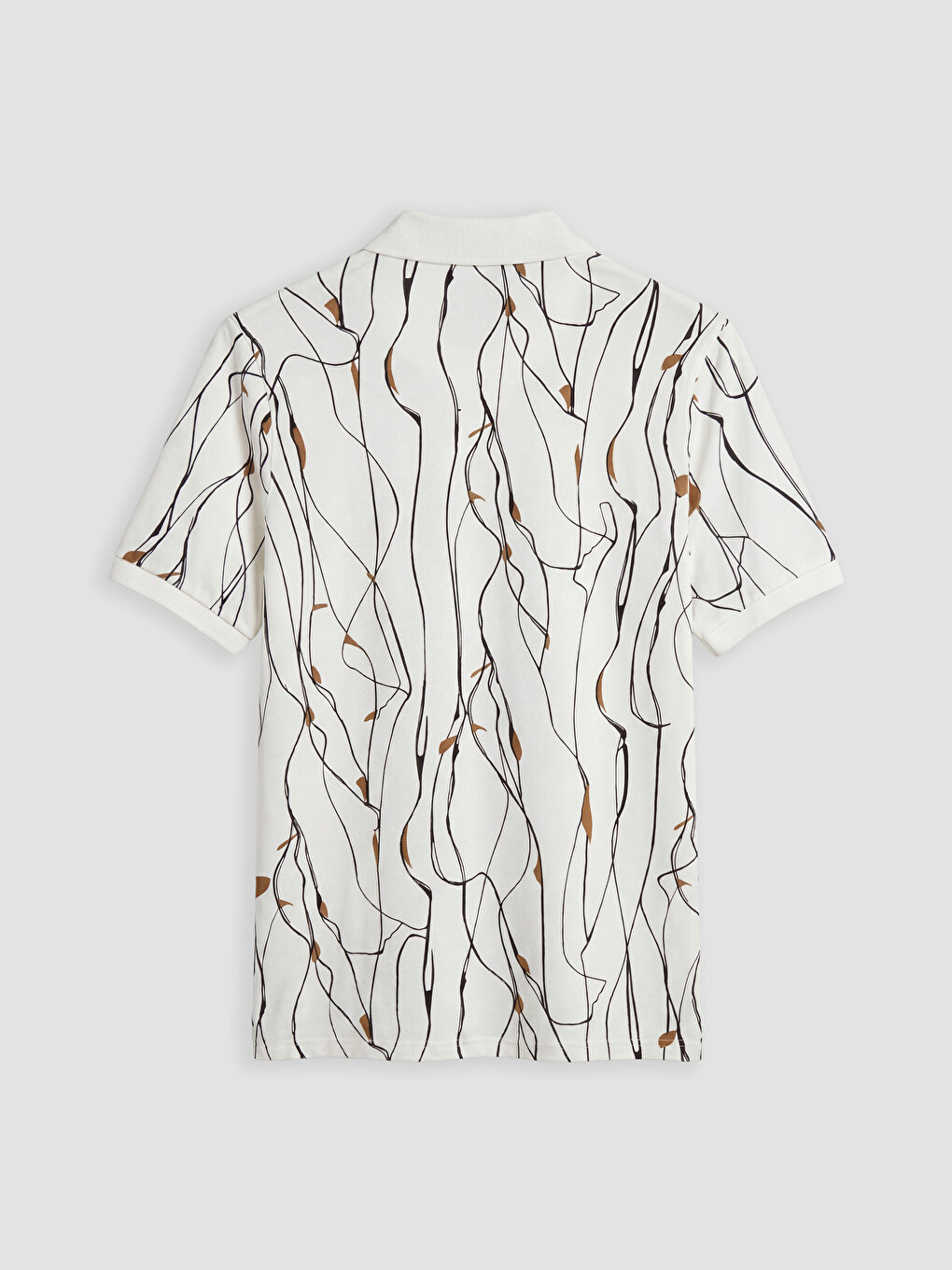 Dar Fit Desenli Polo Yaka Pike Erkek Tişört-1