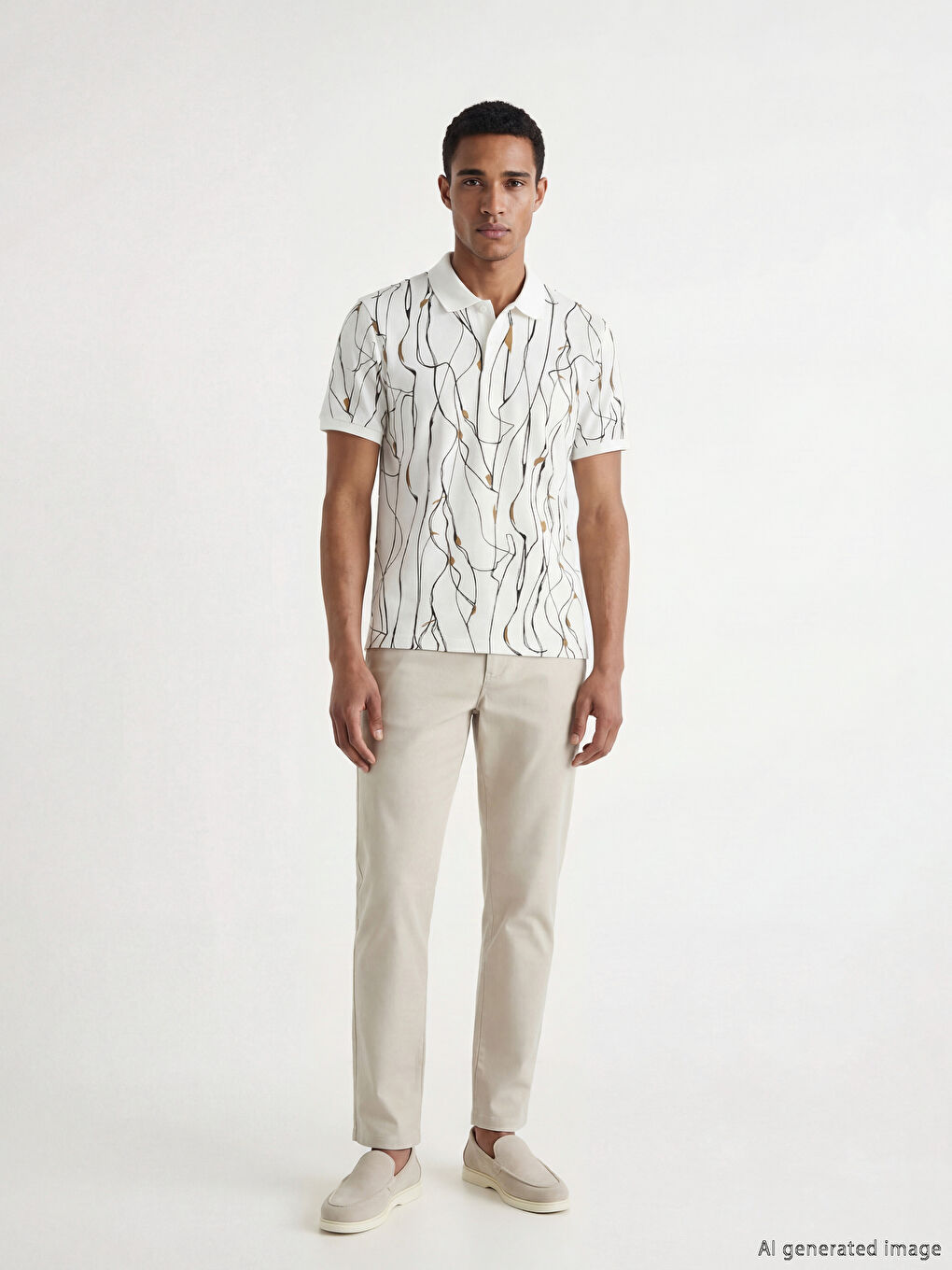 Tricou Polo Slim Fit pentru Bărbați-1