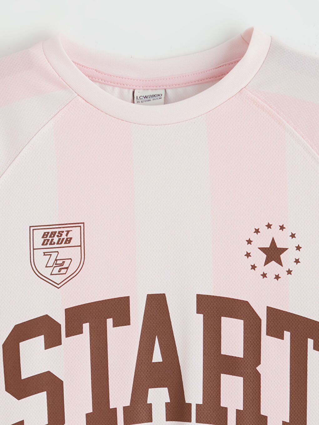 Pembe Bisiklet Yaka Baskılı Kız Çocuk Tişört-1