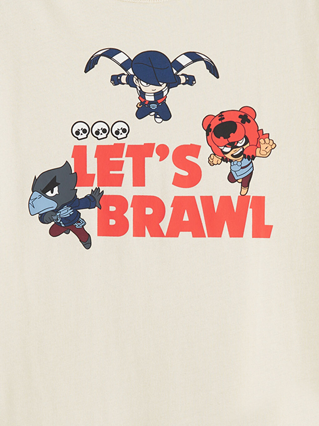 Crew Neck Brawl Stars Printed Boys' T-Shirt-1