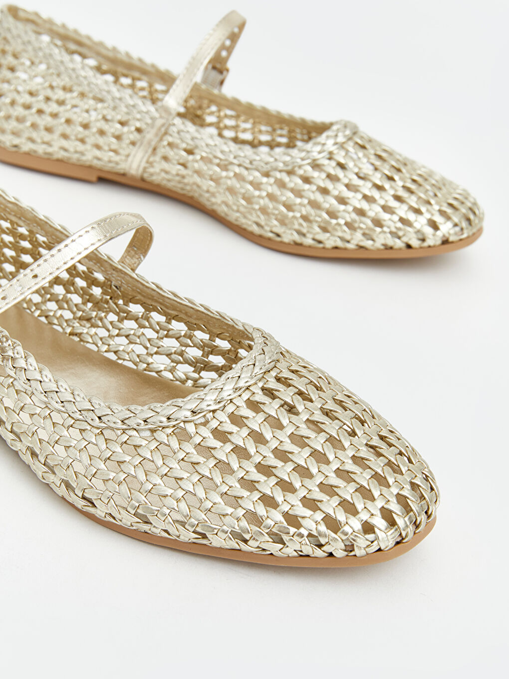 Sarı File Görünümlü Kadın Babet-2