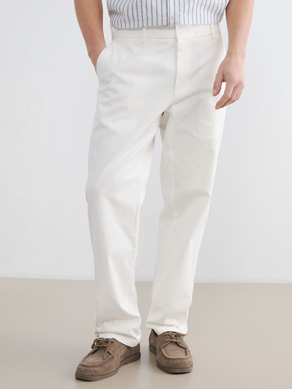 Standard Fit Textured Men's Trousers-1