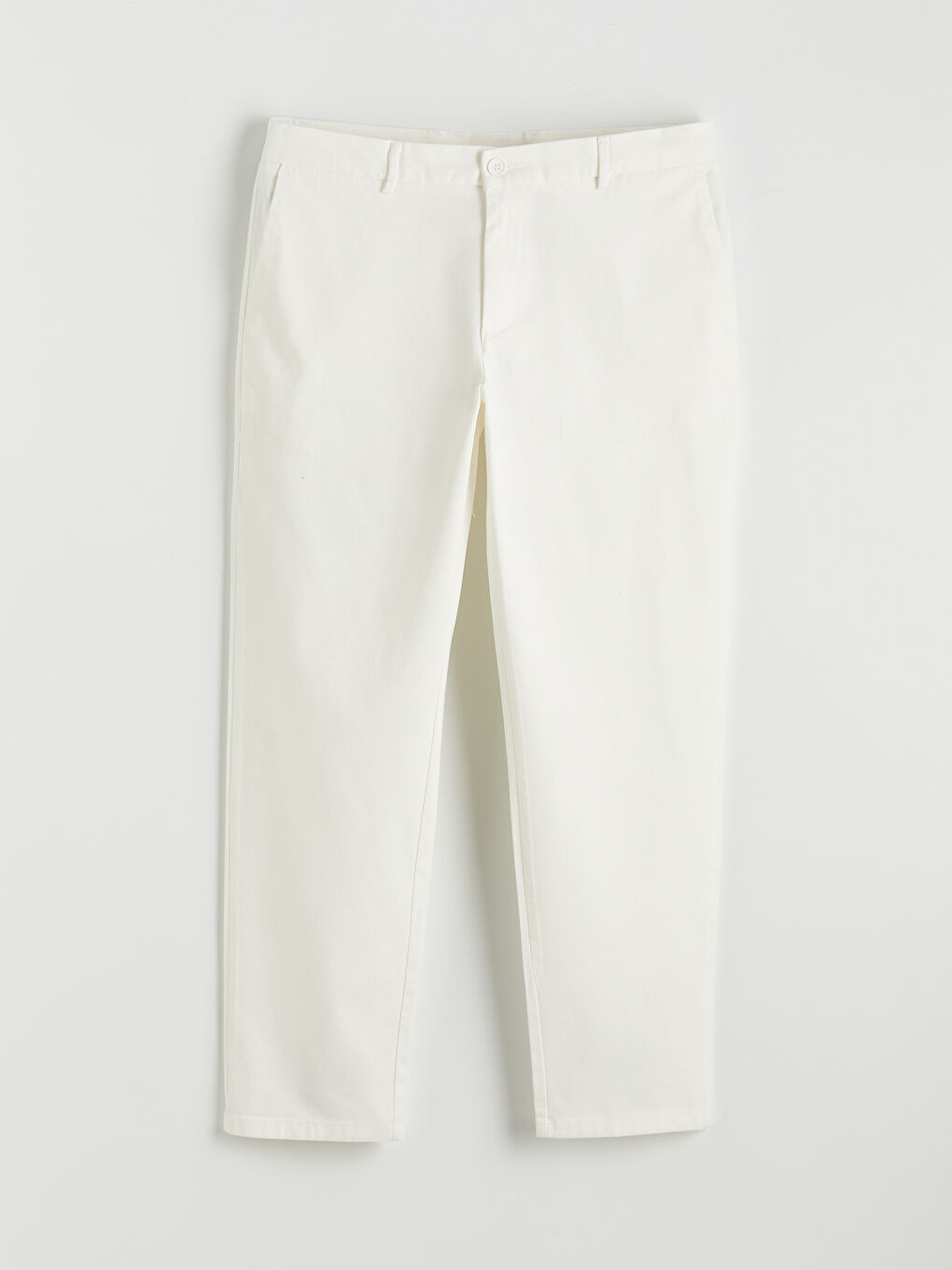 Ekru Standart Kalıp Armürlü Erkek Pantolon