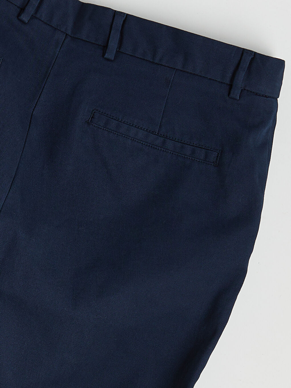 Lacivert Standart Kalıp Armürlü Erkek Pantolon-1