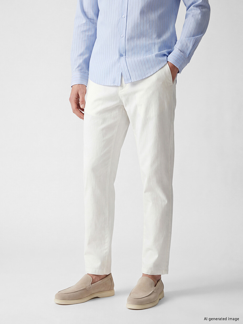Regular Fit Teksturirane Muške Pantalone