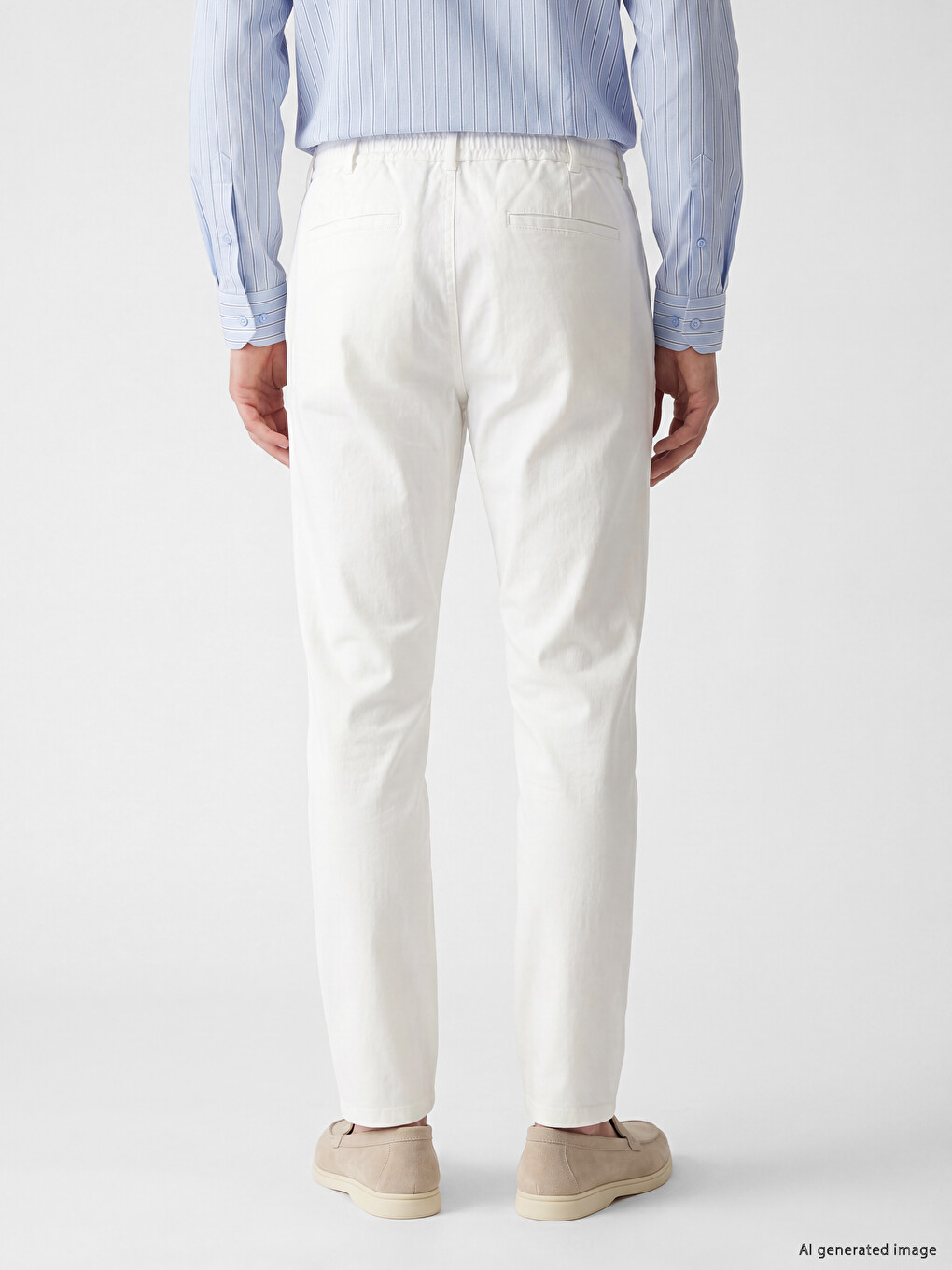 Regular Fit Teksturirane Muške Pantalone-3