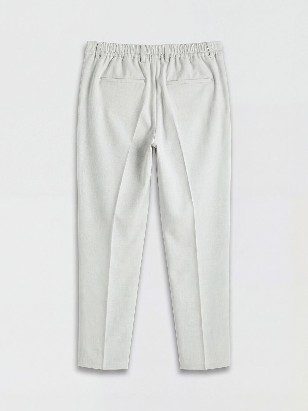 Gri Regular Fit Erkek Pileli Kumaş Pantolon-1