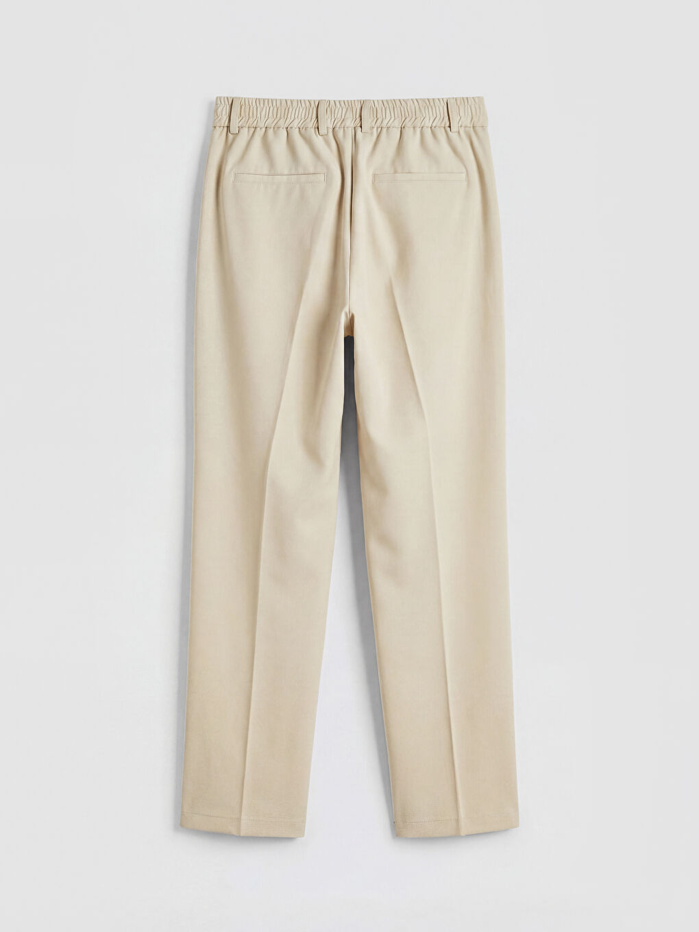 Bej Regular Fit Erkek Pileli Kumaş Pantolon-1