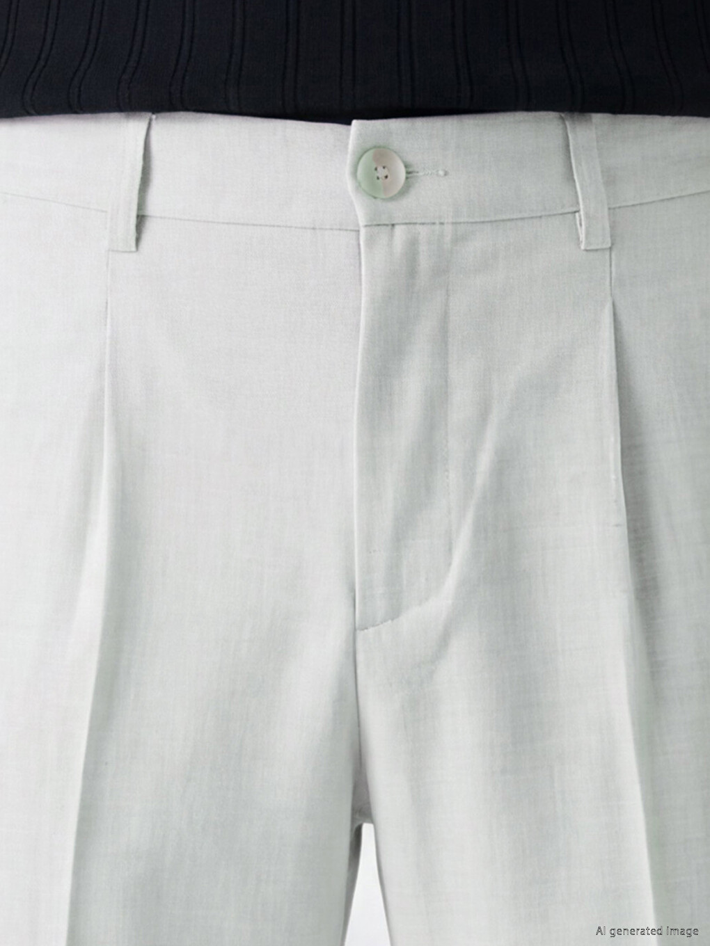 Regular Fit Men's Pleated Fabric Trousers-3