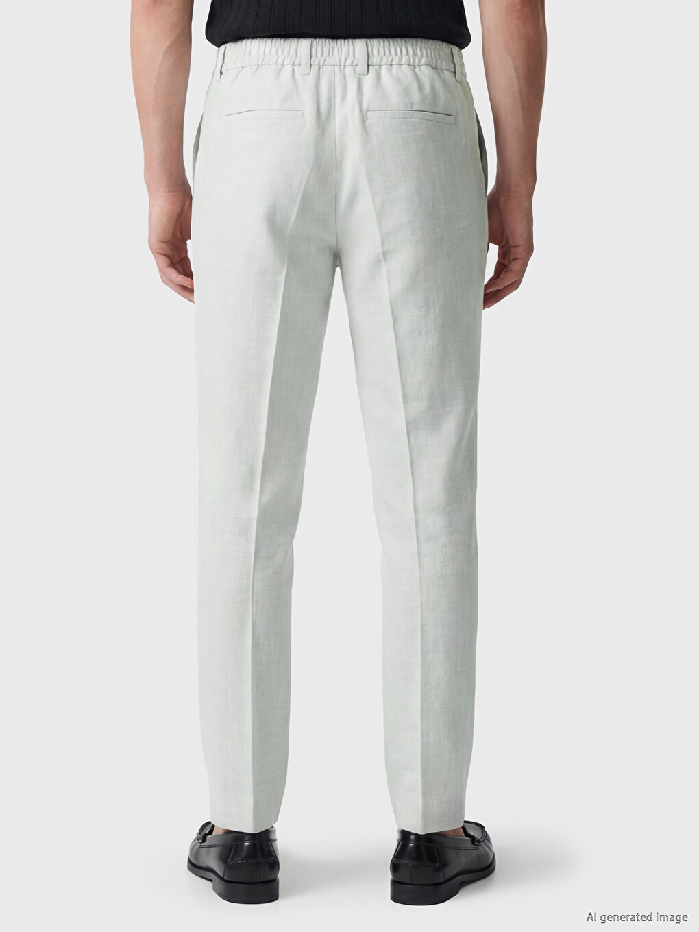 Regular Fit Men's Pleated Fabric Trousers-4
