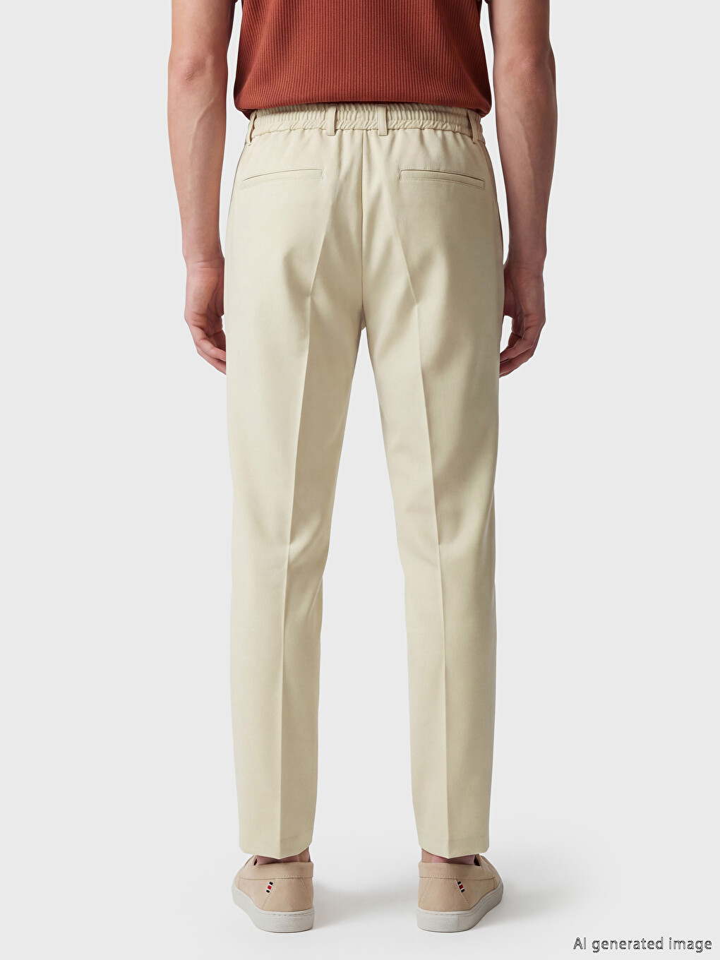 Regular Fit Men's Pleated Fabric Trousers-3