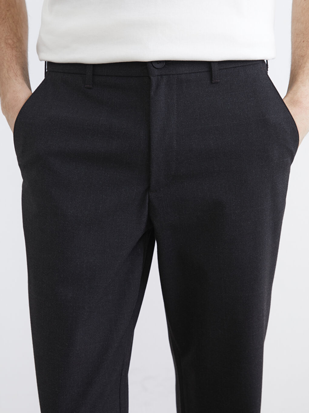 Antrasit Standart Kalıp Erkek Pantolon-3
