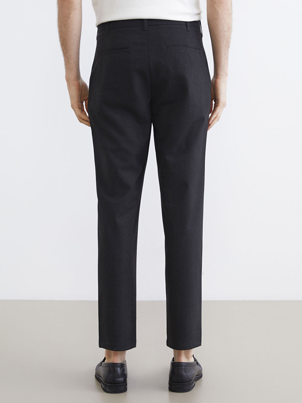 Antrasit Standart Kalıp Erkek Pantolon-4