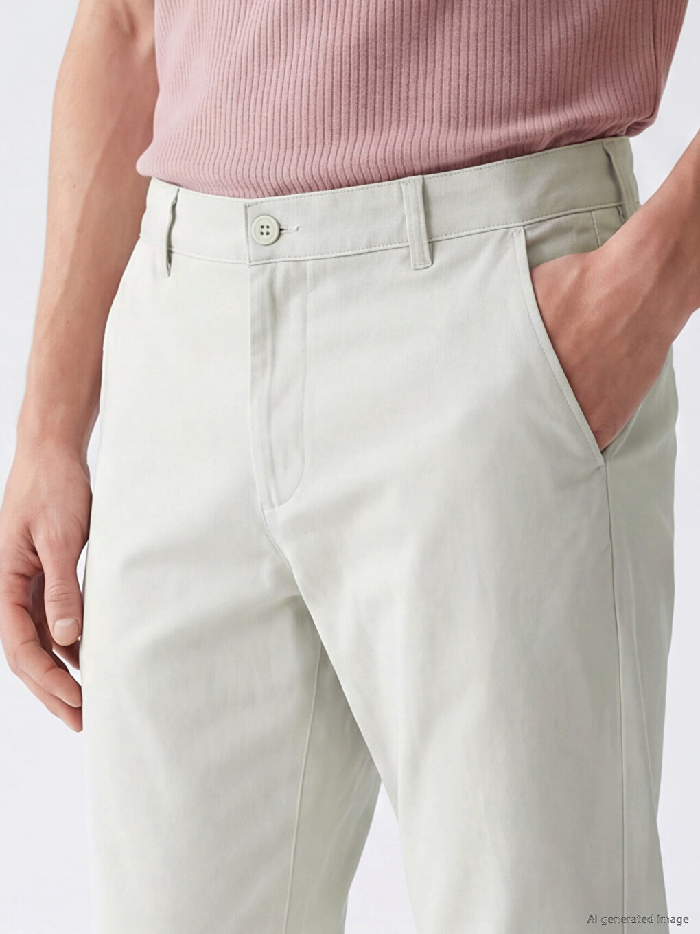 Regular Fit Dobby Men's Trousers-2