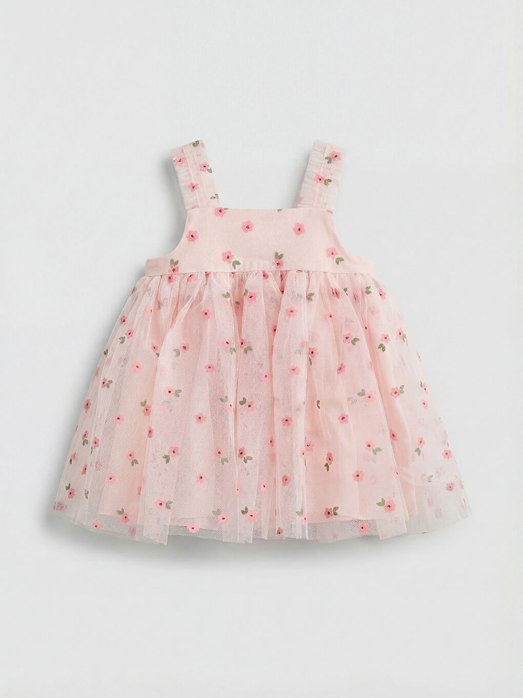 Square Neck Floral Baby Girls' Tutu Dress