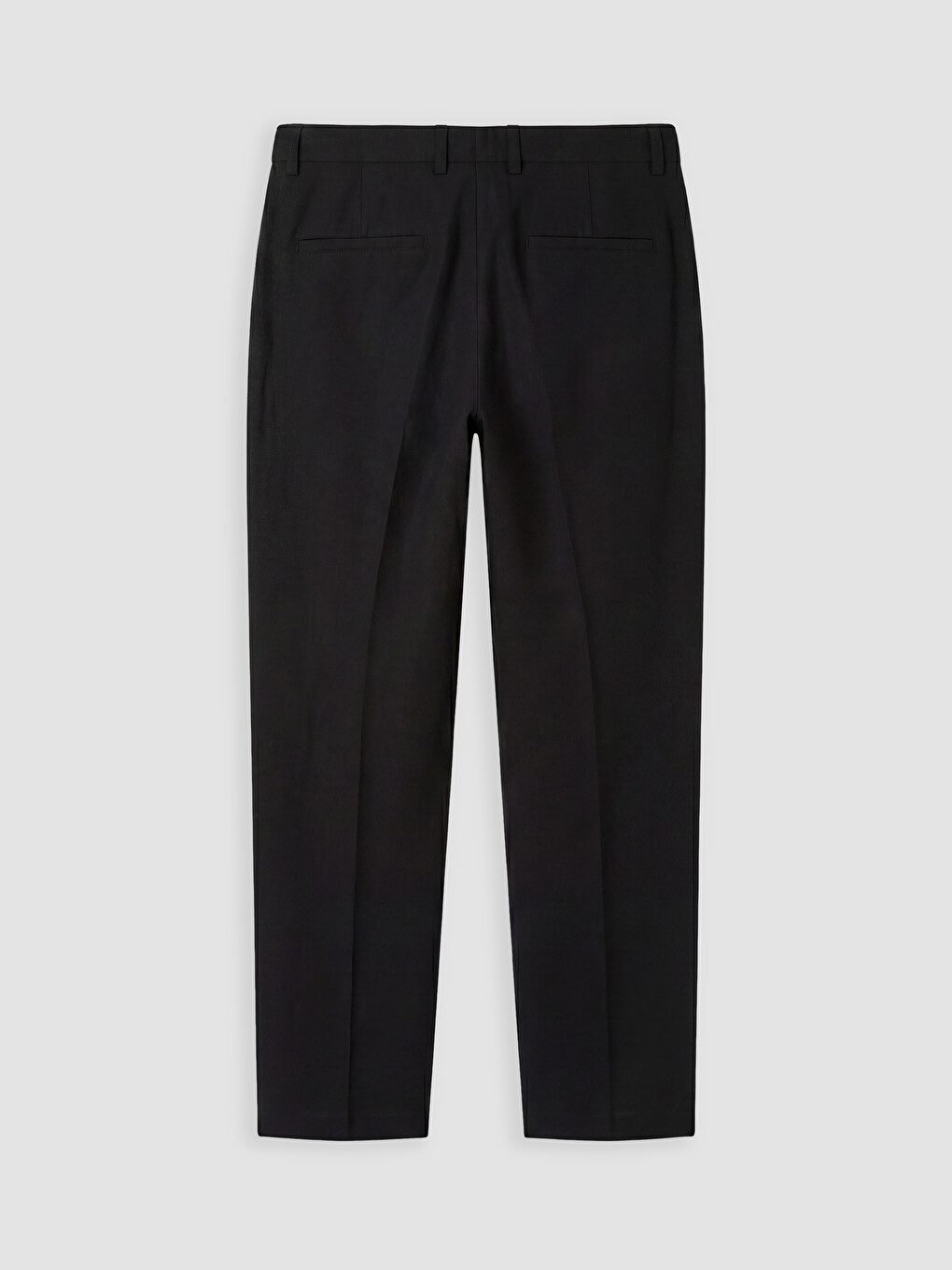 Siyah Regular Fit Keten Görünümlü Erkek Pantolon-2