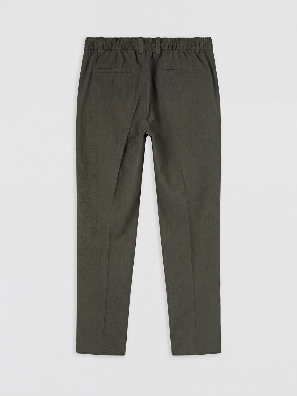 Regular Fit Linen-Look Men's Trousers-5