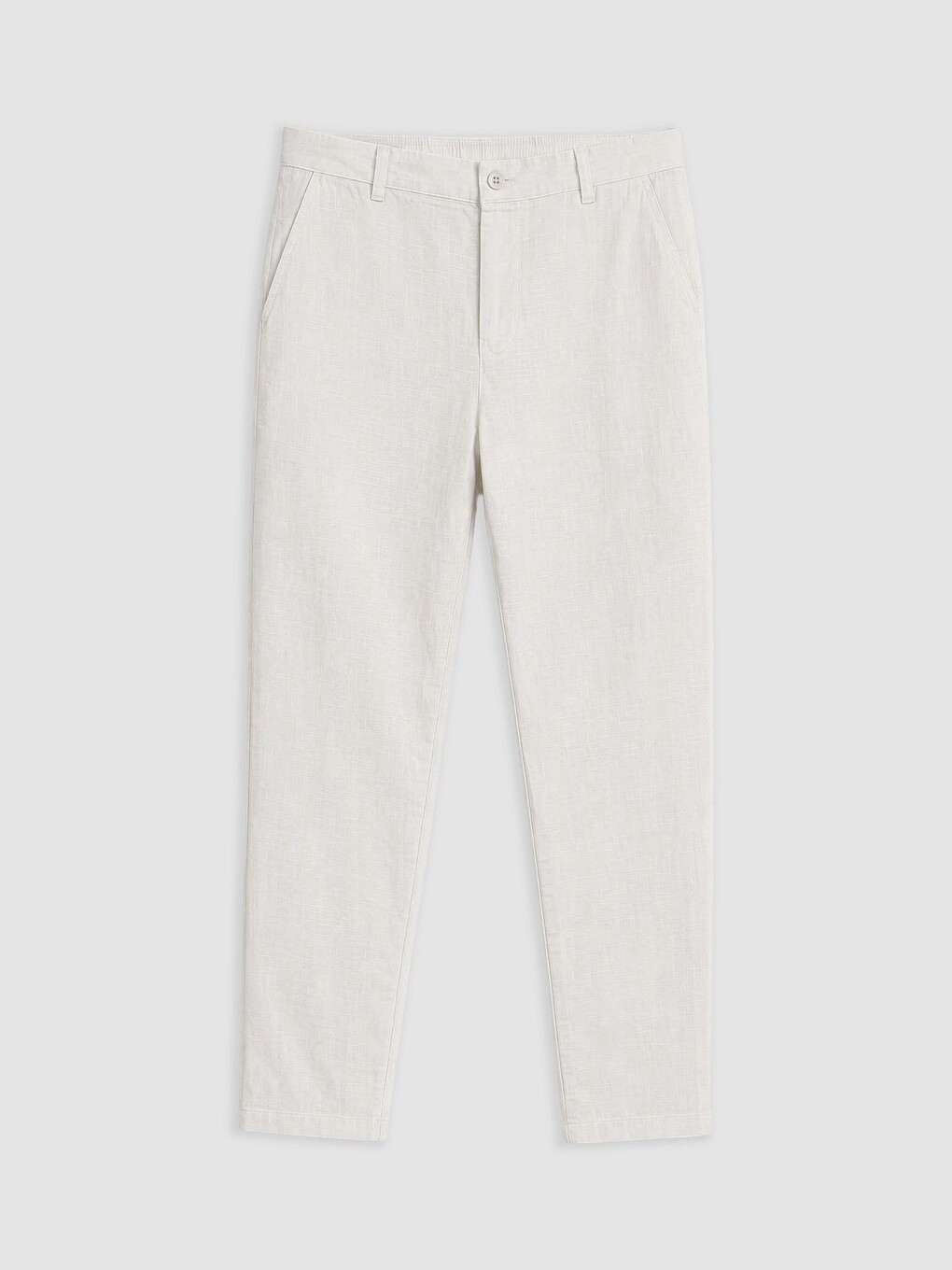 Regular Fit Linen Look Men's Trousers