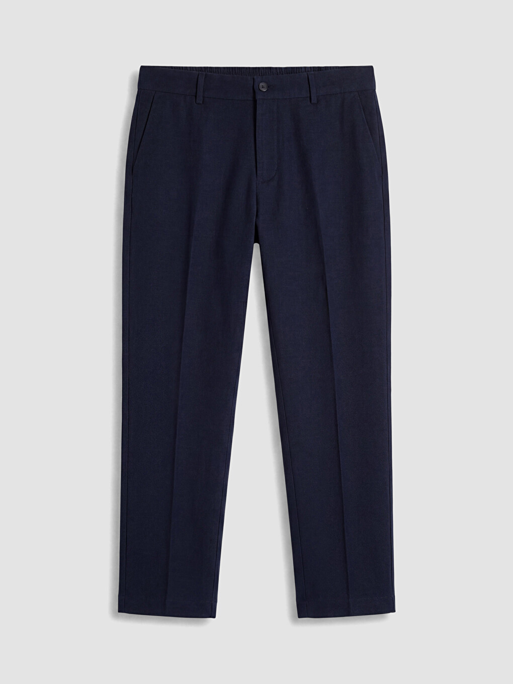 Regular Fit Linen-Look Men's Trousers