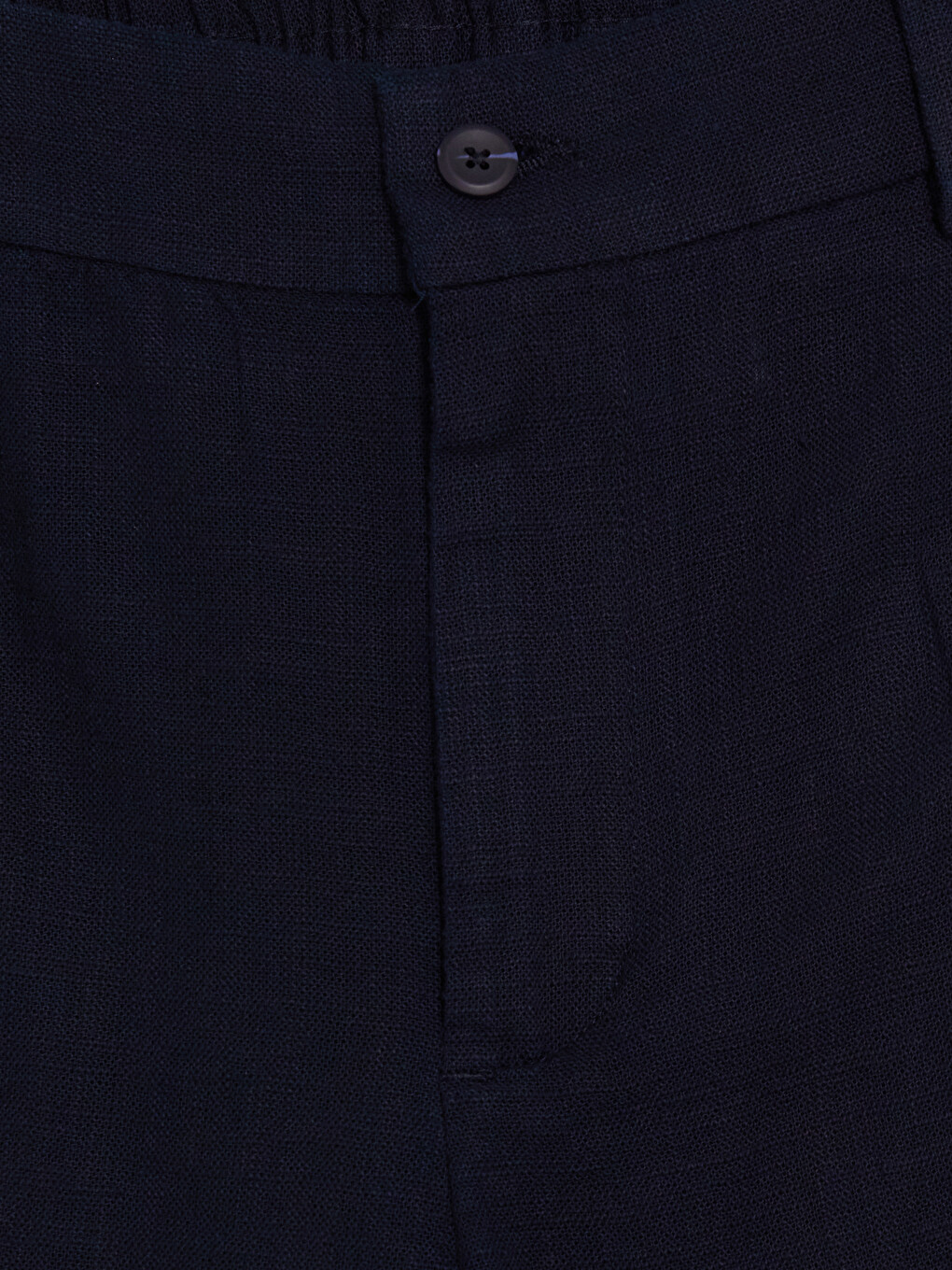 Regular Fit Linen-Look Men's Trousers-1
