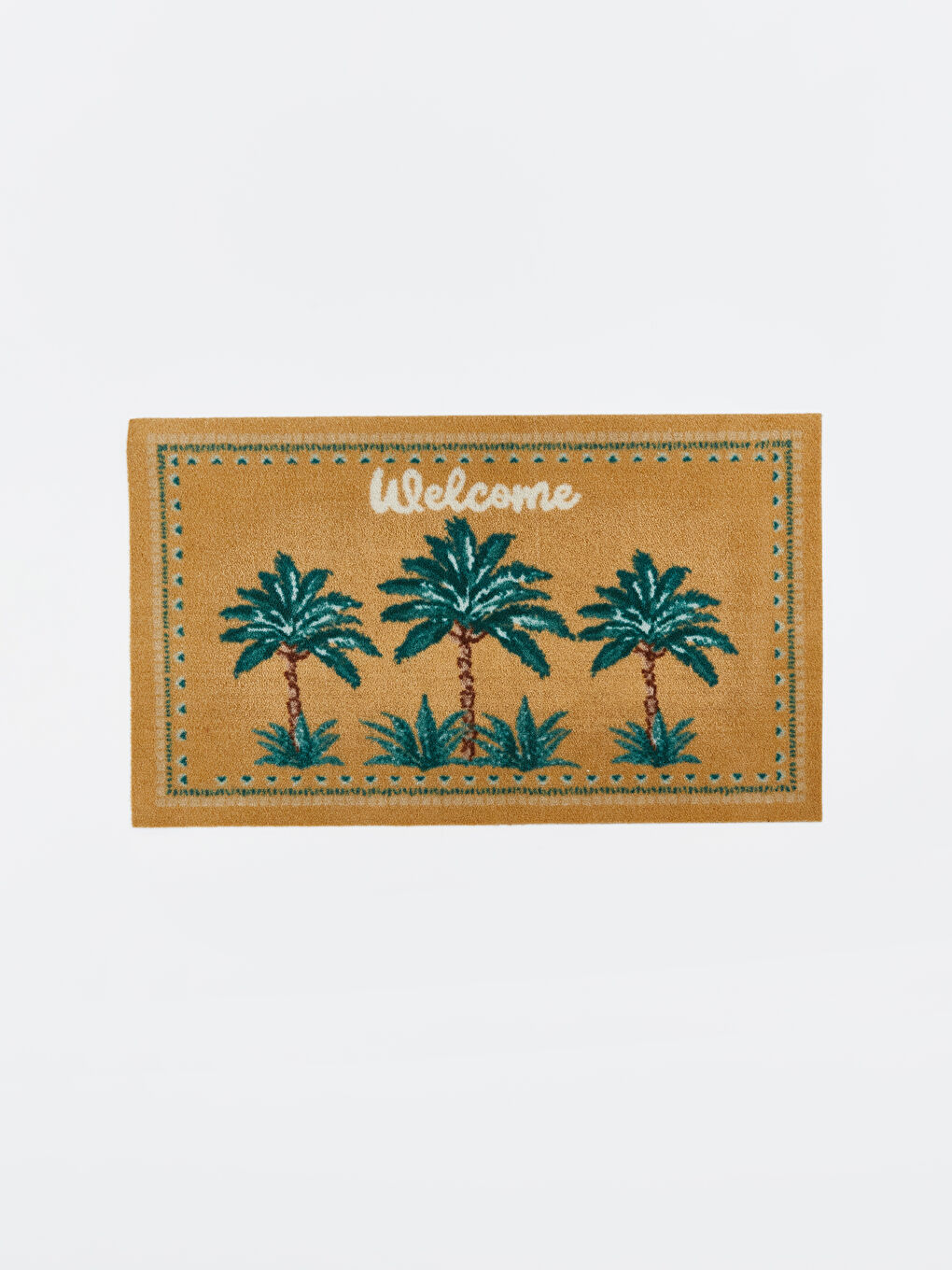 Palmiye Baskılı Kapı Önü Paspası 45x75 cm