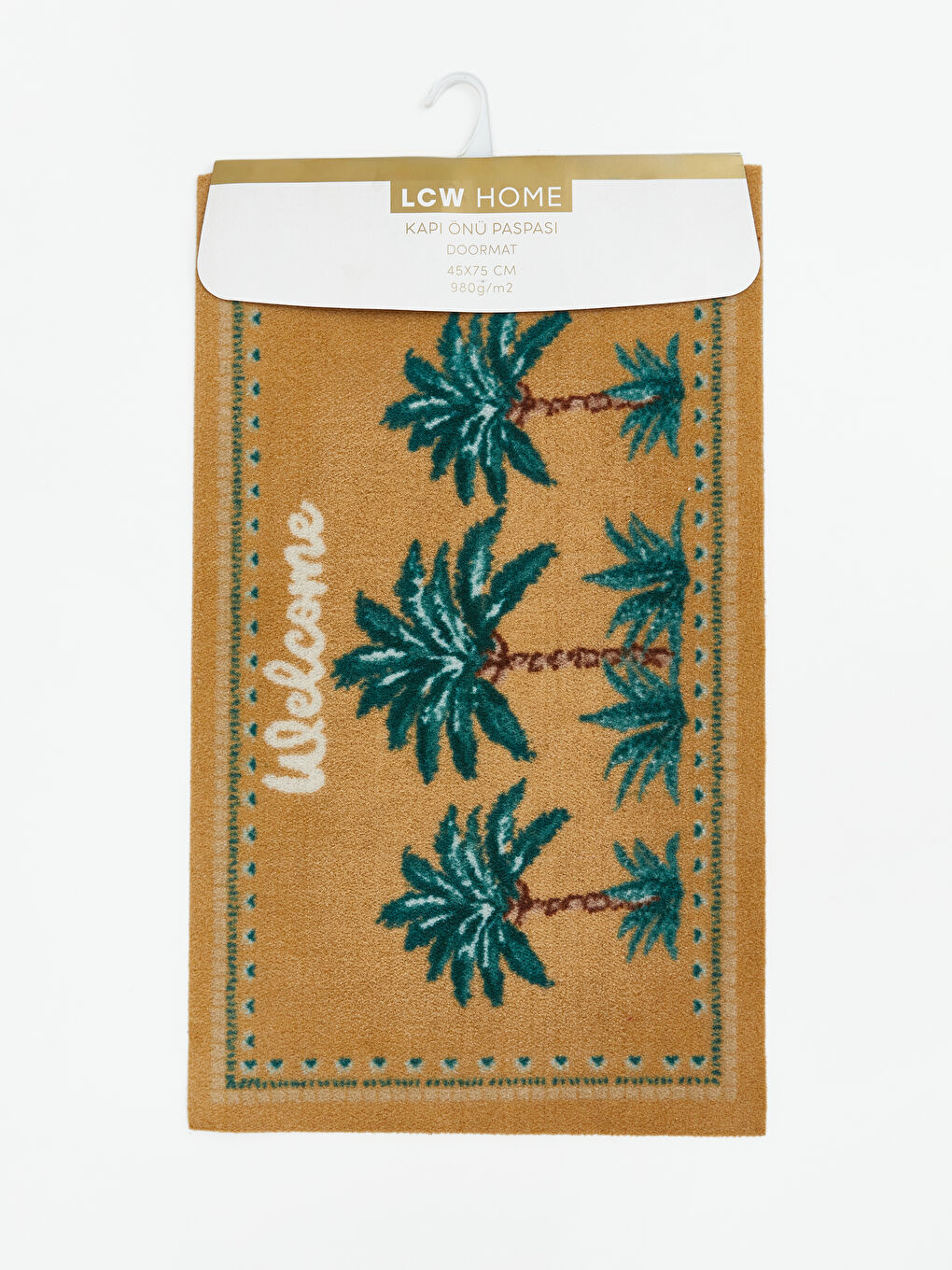Palmiye Baskılı Kapı Önü Paspası 45x75 cm-2