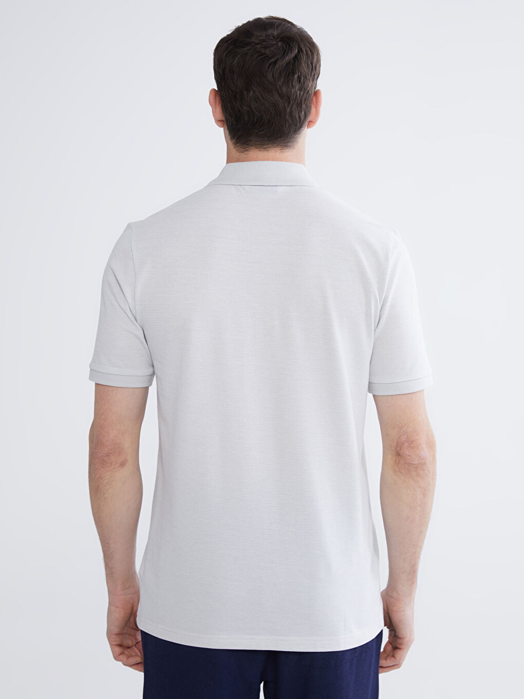 Polo Yaka Çizgili Erkek Tişört	-3